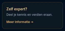 Het blok Zelf expert? in de zijbalk van een klant